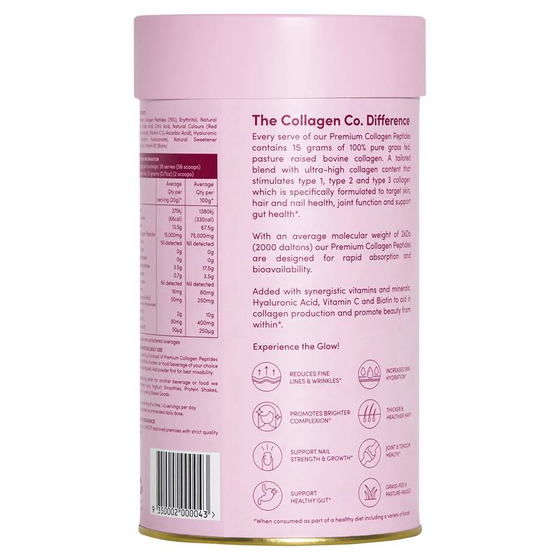 The Collagen Co Premium Collagen Peptides Strawberry Watermelon 560g