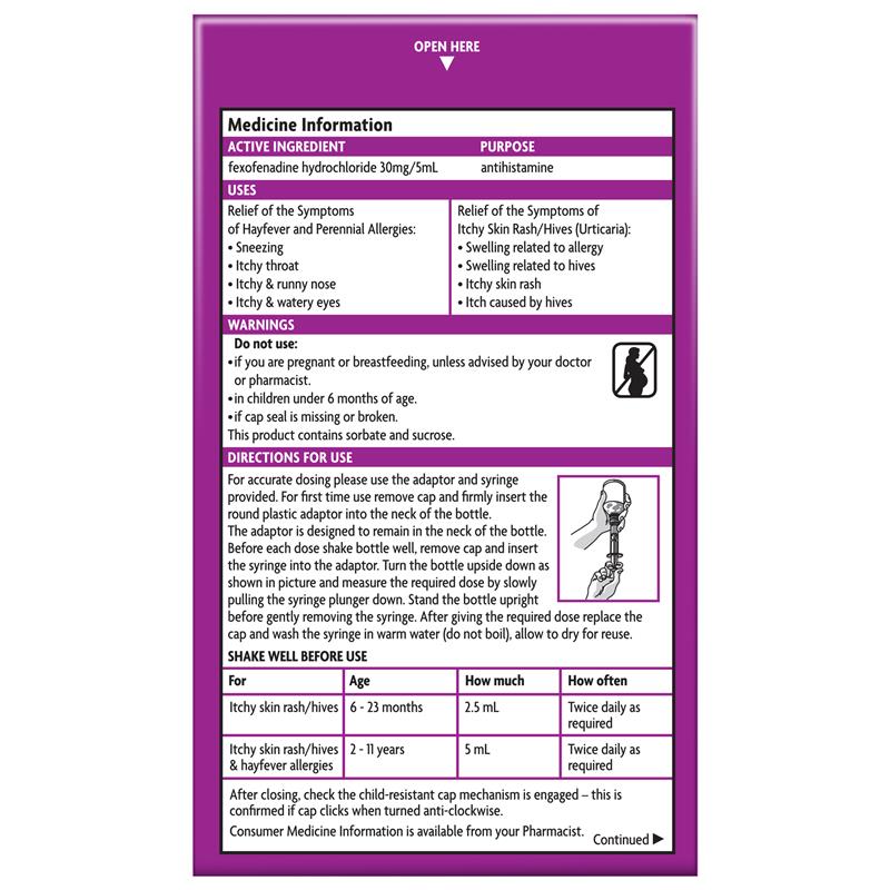 Telfast Kids Oral Liquid 150ml