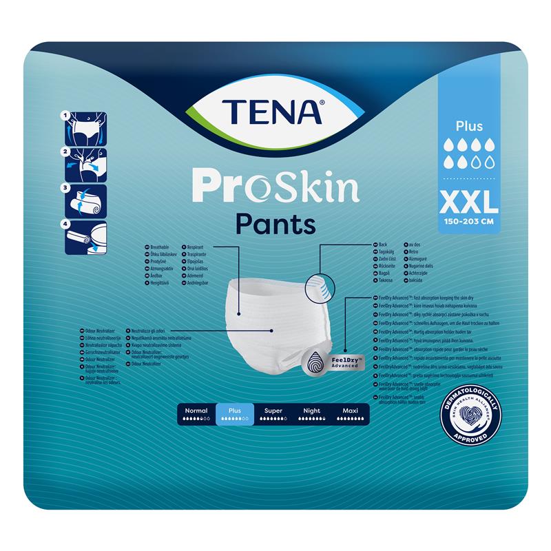 TENA Pants Plus XX Large 12 Pack