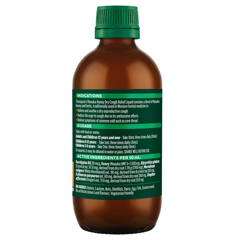Thompson’s Manuka Honey Dry Cough Relief 200ml