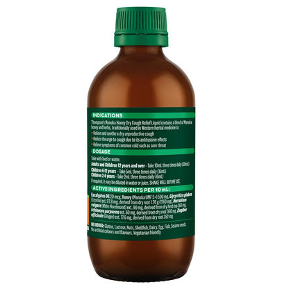Thompson’s Manuka Honey Dry Cough Relief 200ml