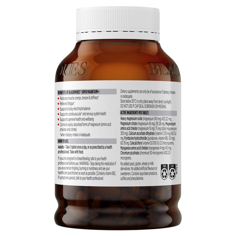 Blackmores Super Magnesium Plus 300 Tablets Exclusive Size