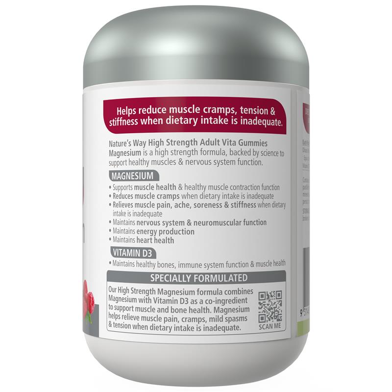Nature's Way Adult Vita Gummies High Strength Magnesium 120 Gummies