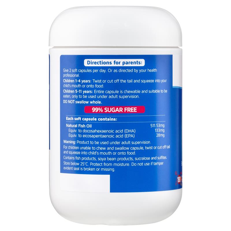 Nature's Way Kids Smart Omega3 Fish Oil Trio 180 Capsules