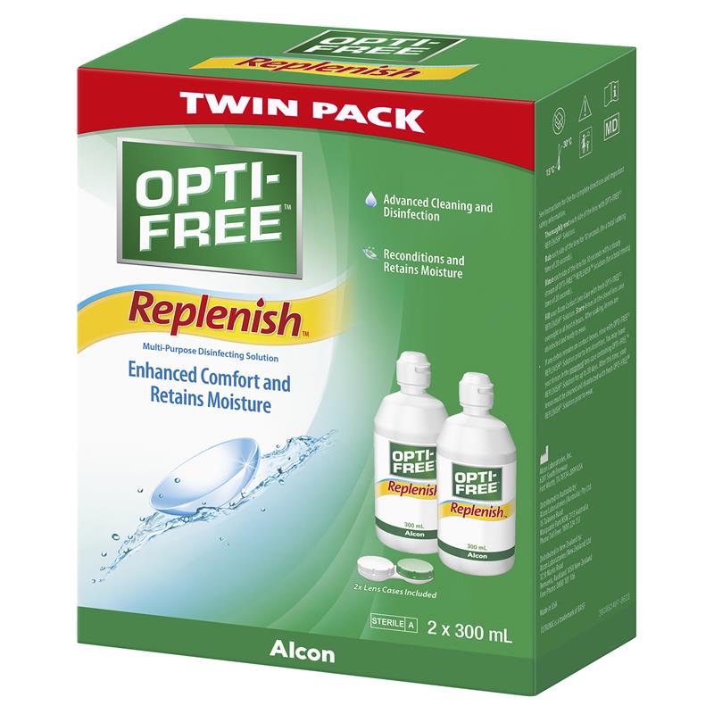 Opti Free Replenish Twin Pack 2 x 300mL