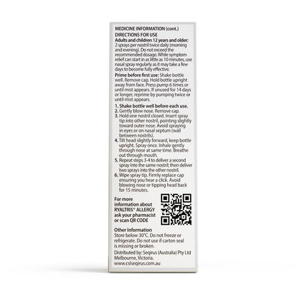 Ryaltris Allergy Nasal Spray 120 Dose