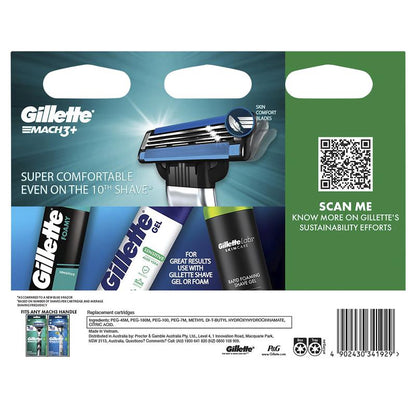 Gillette Mach 3+ Cartridges Value 15 Pack