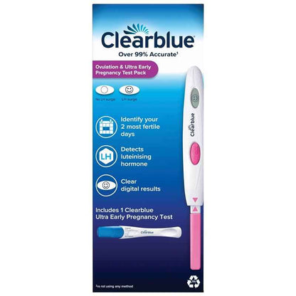 Clearblue Trying For A Baby Kit (Digital Ovulation Test 10pk + 1 Visual Early Pregnancy Test)