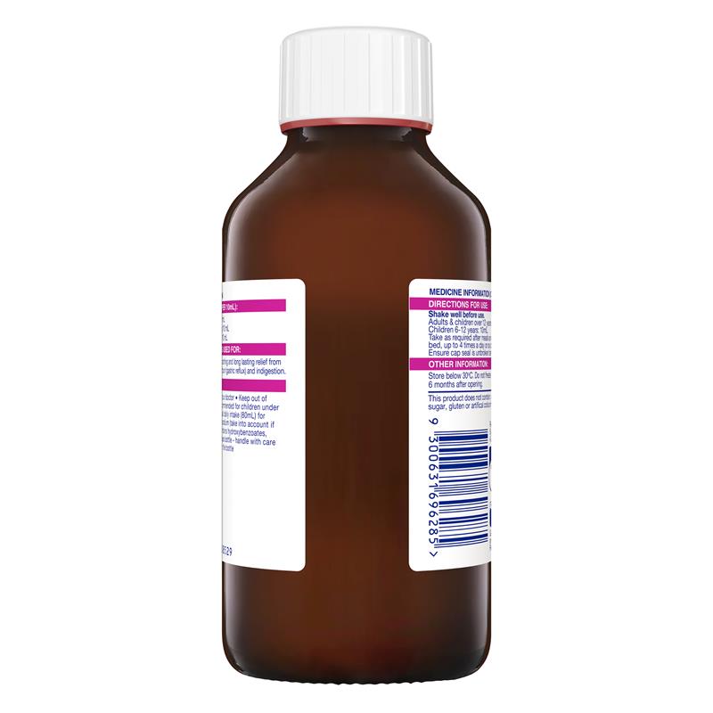 Gaviscon Dual Action Liquid Mixed Berry Flavour Heartburn and Indigestion Relief 300ml