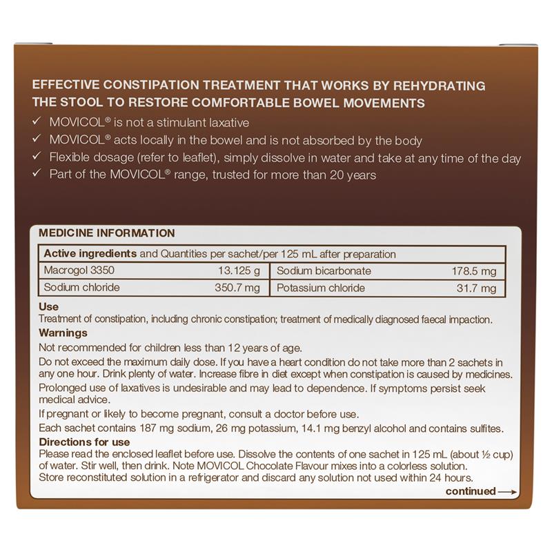 Movicol Adult Chocolate 30 Sachets