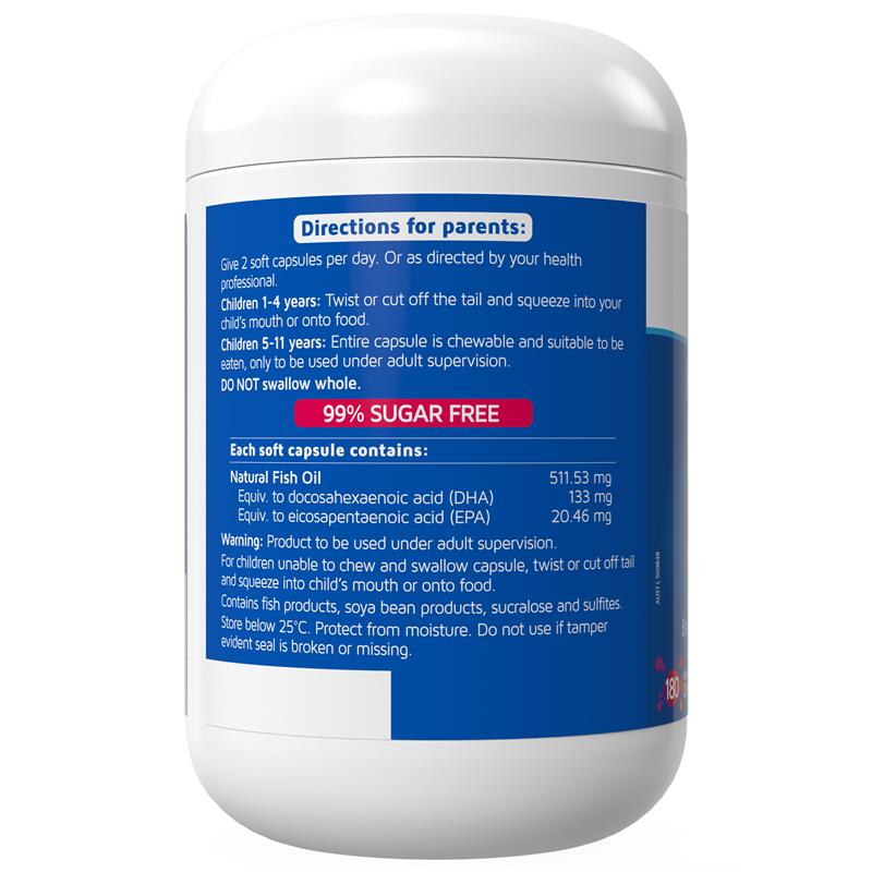Nature's Way Kids Smart Omega3 Fish Oil Trio 180 Capsules