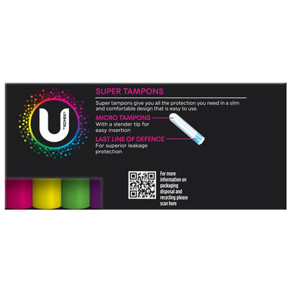 U by Kotex Slim Tampons Super 32 Pack