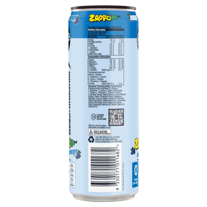 BSc Energy Shred Hydration Zappo Sour Blue Raspberry 355ml