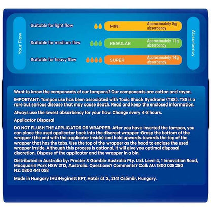 Tampax Super Tampons with Applicator 20 Pack