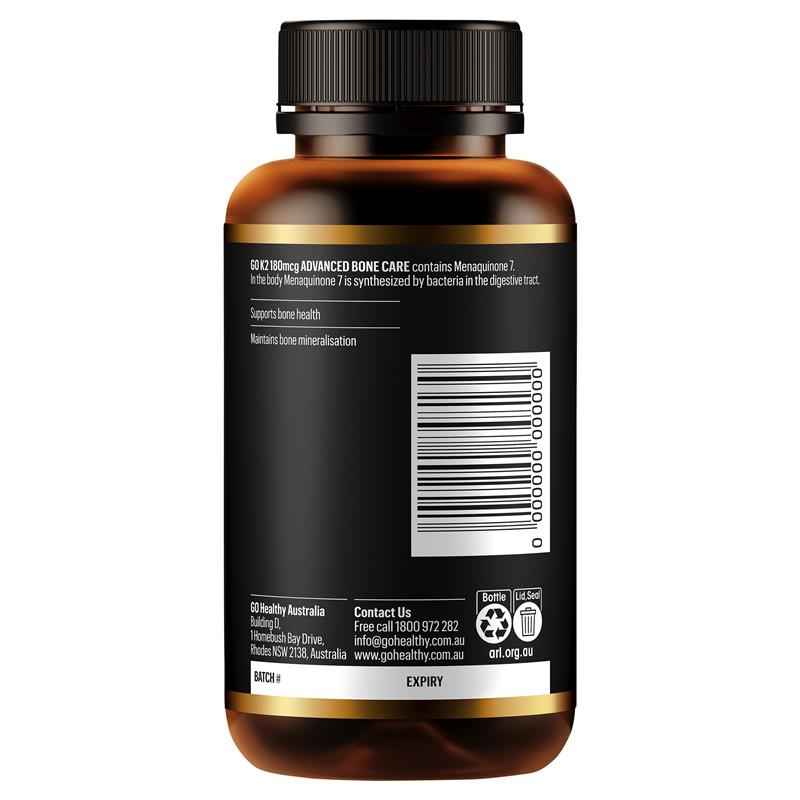 Go Healthy K2 180mcg Advanced Bone Care 60 Soft Capsules Exclusive Size