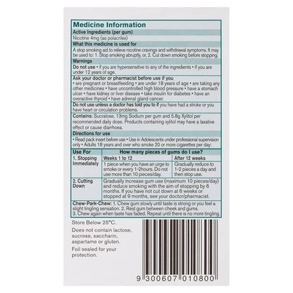 Nicorette Gum 4mg Icy Mint 75 Pieces