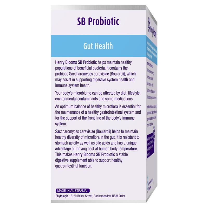 Henry Blooms Probiotic Gut Health 60 Vegetarian Capsules