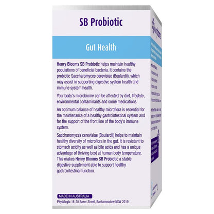 Henry Blooms Probiotic Gut Health 60 Vegetarian Capsules