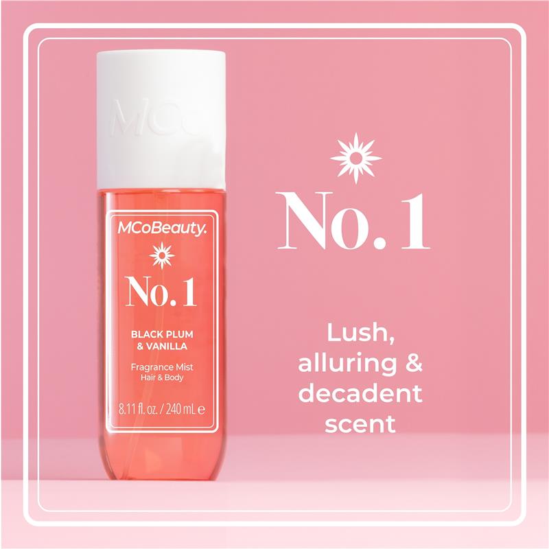 MCoBeauty Black Plum & Vanilla No. 1 Fragrance Hair & Body Mist 240ml