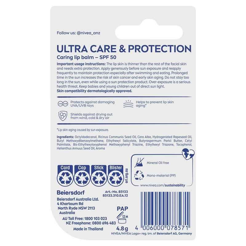 Nivea Lip Care Sun Protect SPF50+ 4.8g