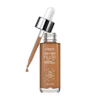 L'Oreal Paris True Match Nude Plumping Tinted Serum Foundation Tan Deep 7-8