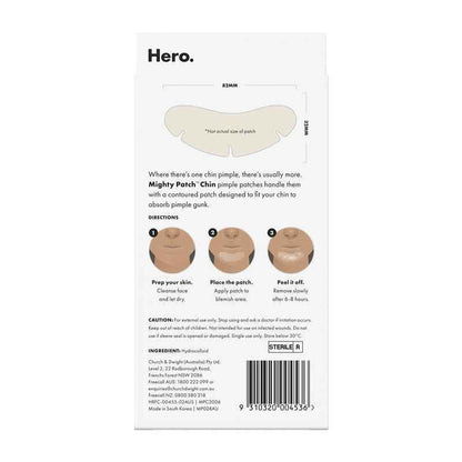 Hero Mighty Patch Chin Contoured Pimple Patches 8 Pack
