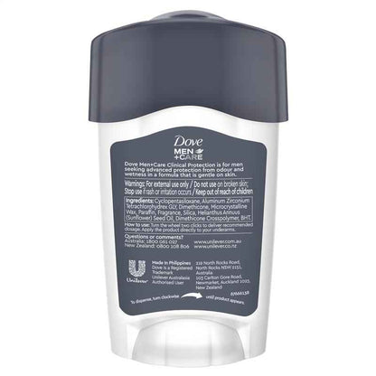 Dove for Men Clinical Protection Antiperspirant Deodorant Clean Comfort 45ml