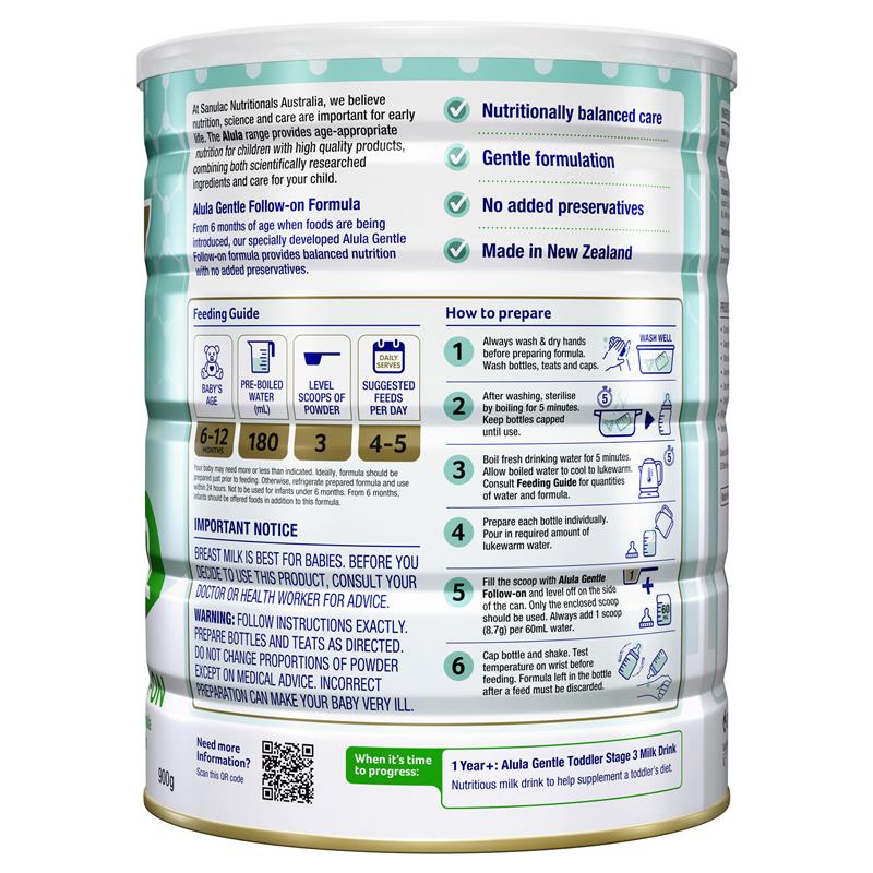 Alula Original Stage 2 Follow-On Formula 6-12 Months 900g