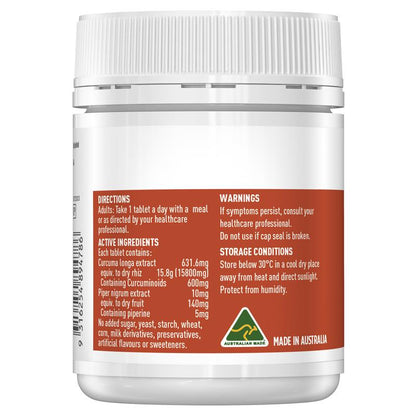 Healthy Care High Strength Curcumin 600mg 60 Tablets