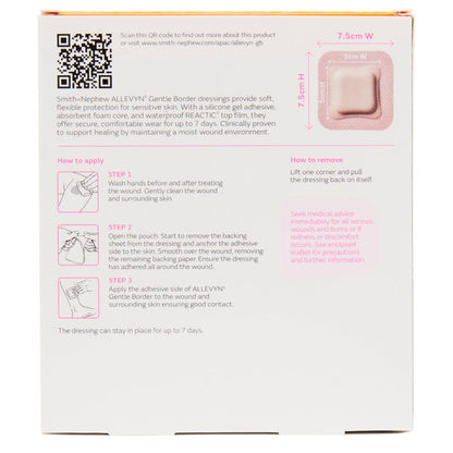 Allevyn Gentle Border 7.5cm x 7.5cm 2 Pack