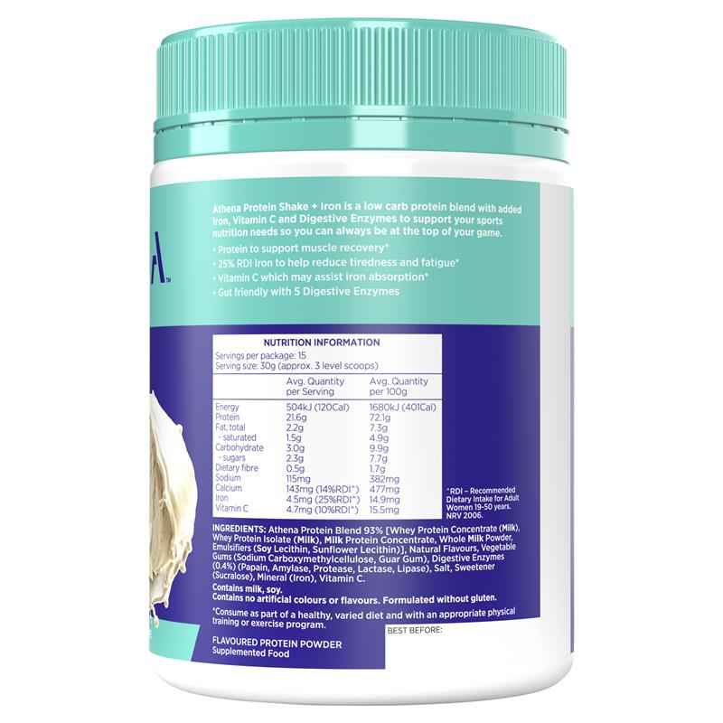 Athena Protein + Iron Vanilla 450g