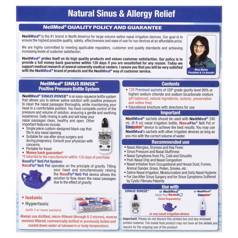 NeilMed Sinus Rinse 120 Sachets