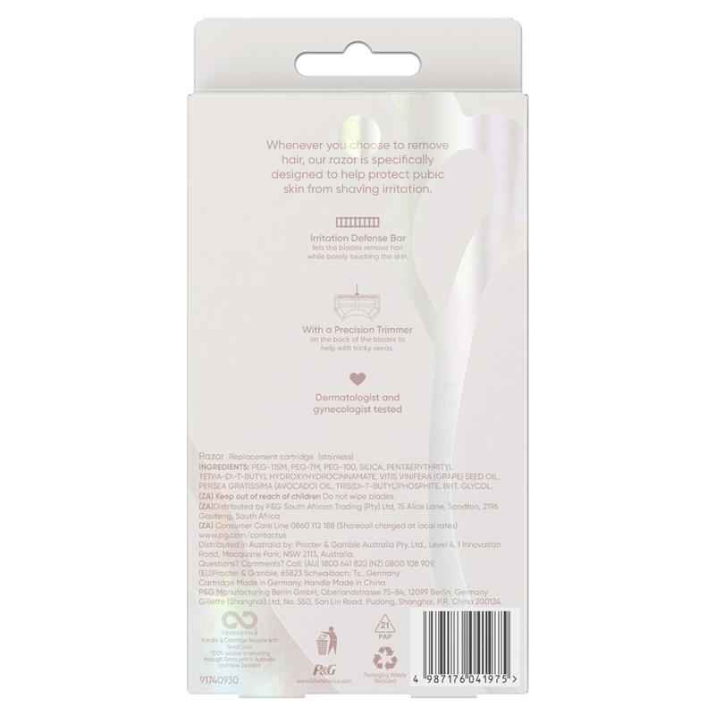 Gillette Venus For Pubic Hair & Skin Razor Handle + 2 Blades