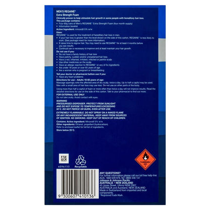 Regaine Mens 5% Minoxidil Foam Hair Regrowth Treatment 4 x 60g