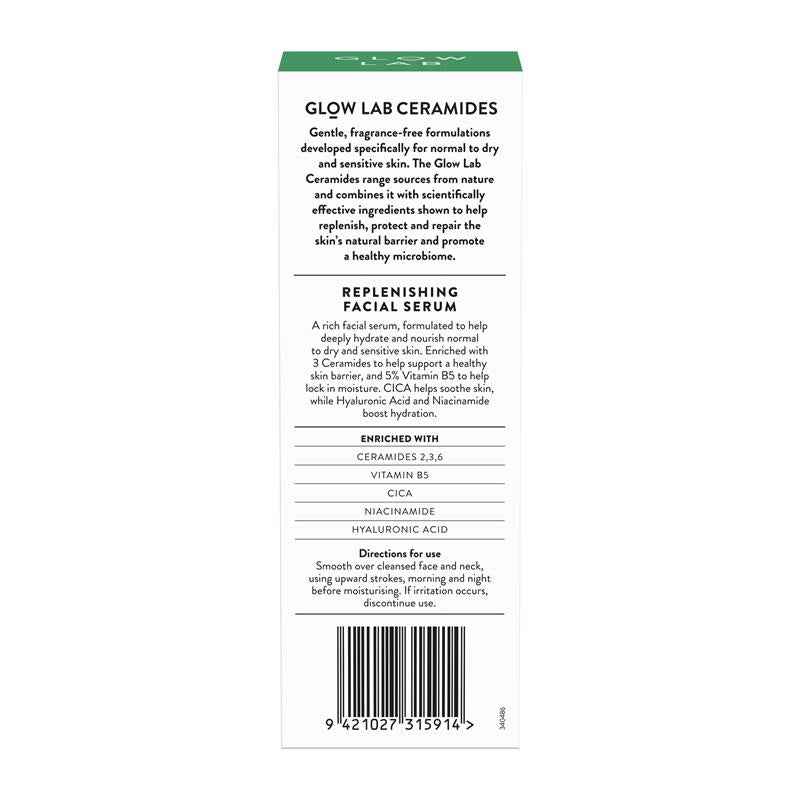 Glow Lab Ceramides Replenishing Facial Serum 30ml
