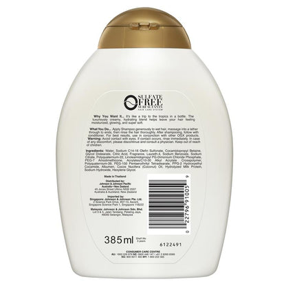Ogx Nourishing + Hydrating Coconut Milk Shampoo For Dry Hair 385mL