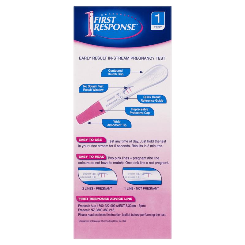 First Response Instream Pregnancy Test 1 Test