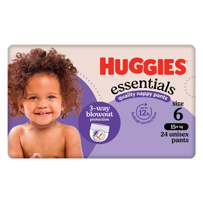 Huggies Essentials Nappy Pants Size 6 (15+kg) 24 Pack