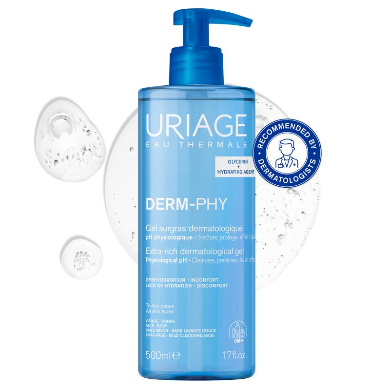 Uriage Eau Thermale Derm-Phy Extra-Rich Dermatological Cleansing Gel 500ml