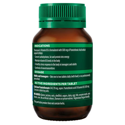 Thompson's B5 Pantothenic Acid 500mg 60 Tablets