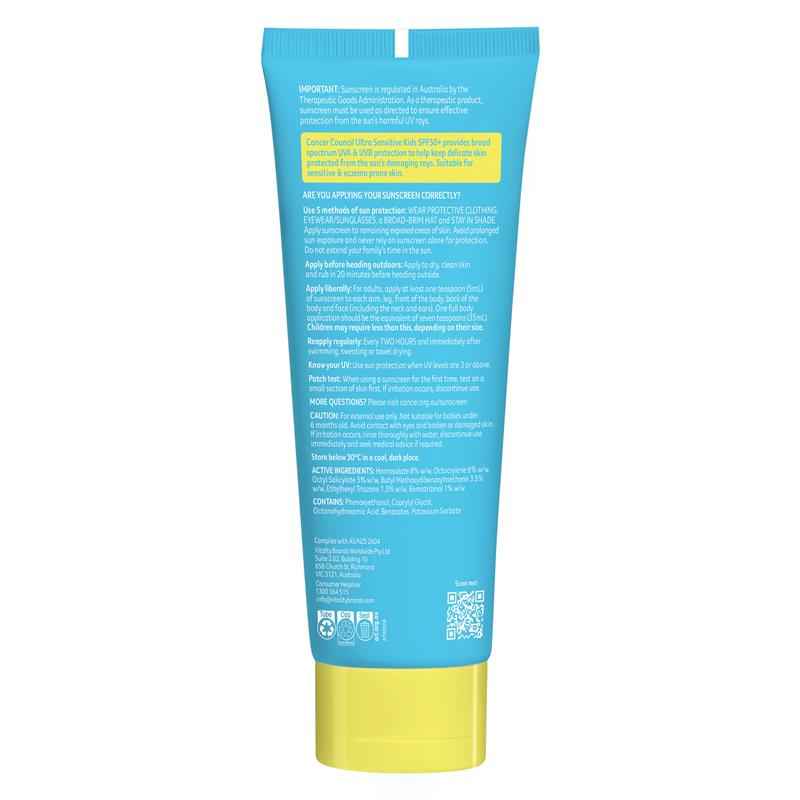 Cancer Council SPF50+ Ultra Sensitive Kids 150ml