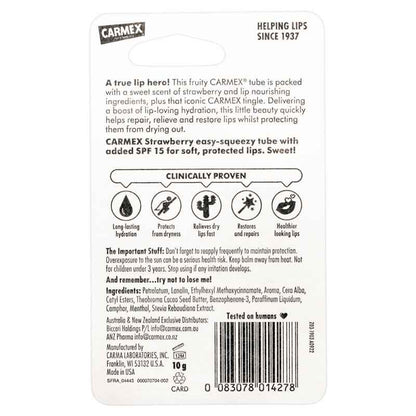 Carmex Lip Balm Strawberry Squeeze Tube 10g
