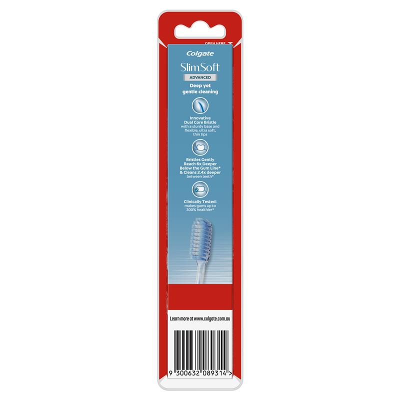 Colgate Toothbrush Slim Soft Advanced Ultra Soft 2 Pack