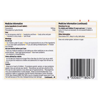 Codral PE Cold & Flu Tablets 48 Pack