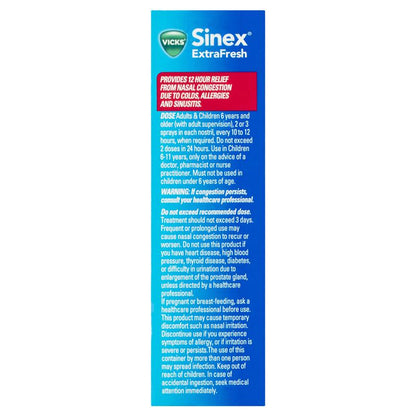 Vicks Sinex Extra Fresh Menthol Nasal Spray 15mL