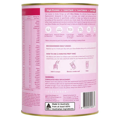 The Collagen Co Glow Shakes Strawberry Milkshake 755g