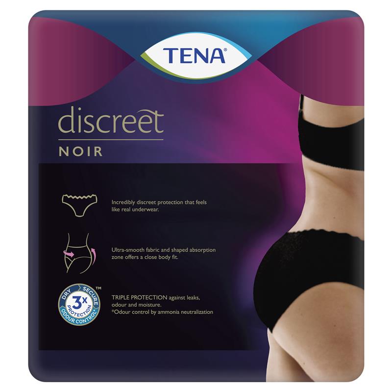 Tena Pants Discreet Black Large 10 Pack