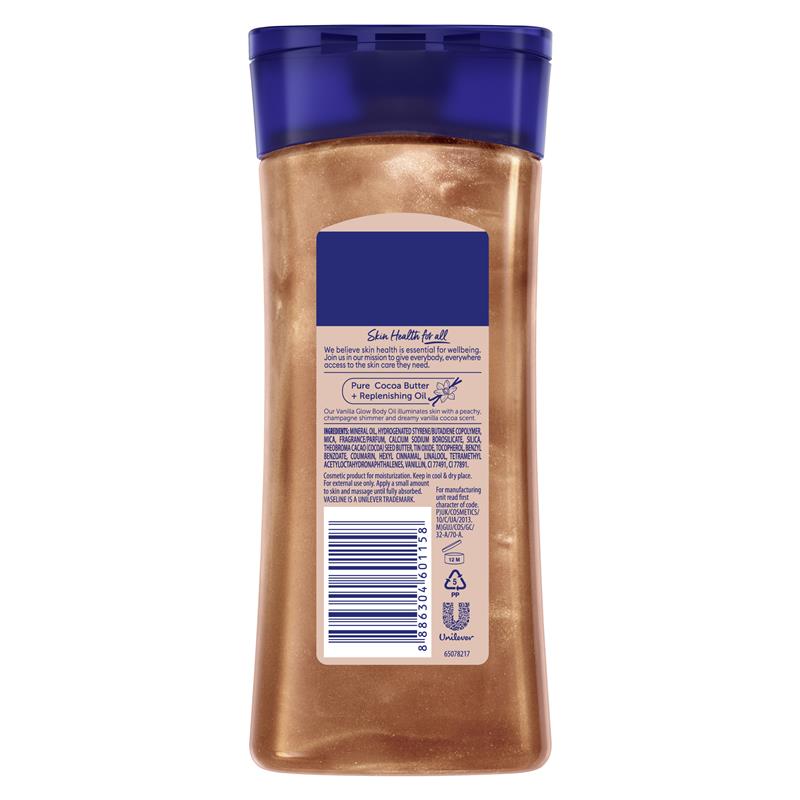 Vaseline Intensive Care Vanilla Glow Shimmer Body Gel Oil 200ml