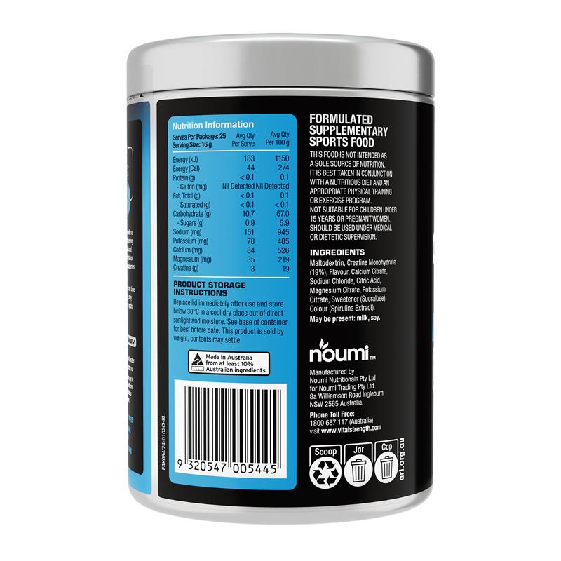 VitalStrength Creatine + Hydration Blueberry Lemonade 400g