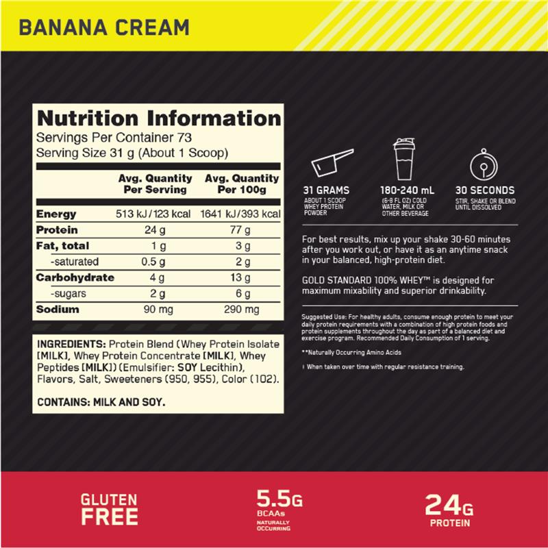 Optimum Nutrition Gold Standard 100% Whey Banana 2.27kg